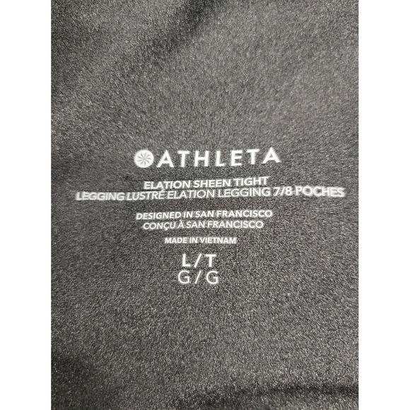 Athleta Elation Sheen Tight, Black, Large, New with Tags - Picture 3 of 4